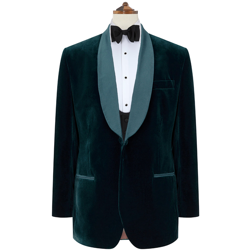 Dumont Teal Velvet Jacket