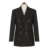 Baylen Black Basketweave Wool Jacket