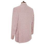 William Pink Cream Linen Herringbone Jacket