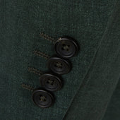 William Dark Green Plain Weave Linen Jacket