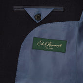William Navy Wool and Cotton Herringbone Jacket