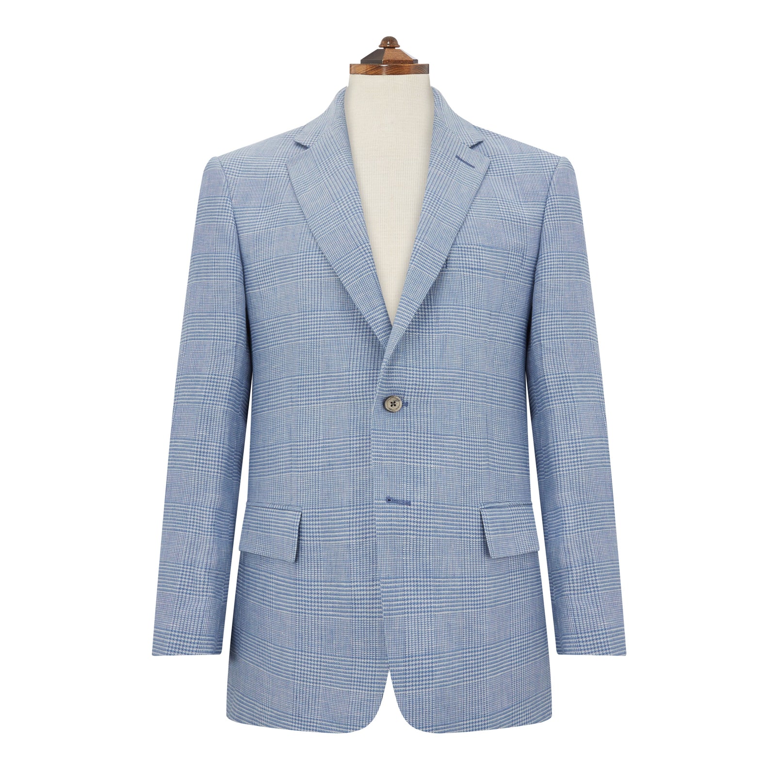 William Blue White Prince Of Wales Check Jacket