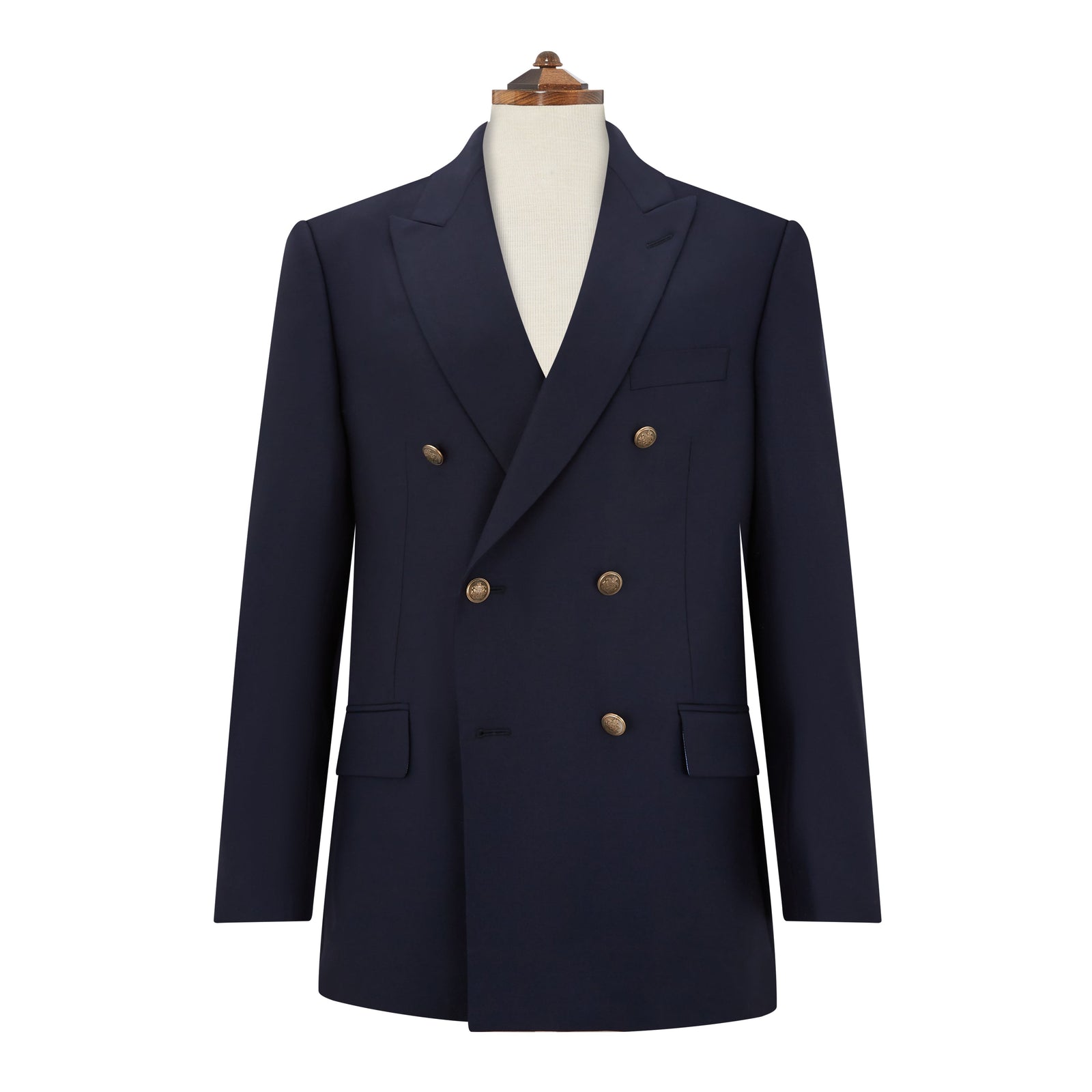 Baylen Navy Double Breasted Wool Blazer