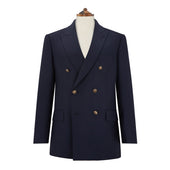 Baylen Navy Double Breasted Wool Blazer