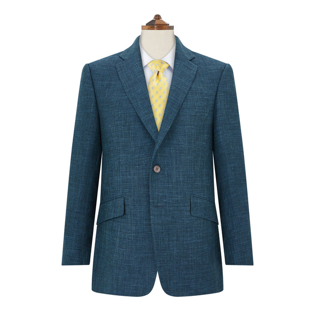 William Teal Micro Basketweave Jacket