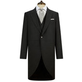 Charcoal Wool Cashmere Morning Coat