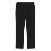 Twaine Flat Front Black Dress Trouser