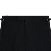 Twaine Flat Front Black Dress Trouser