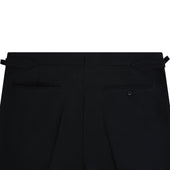 Twaine Flat Front Black Dress Trouser