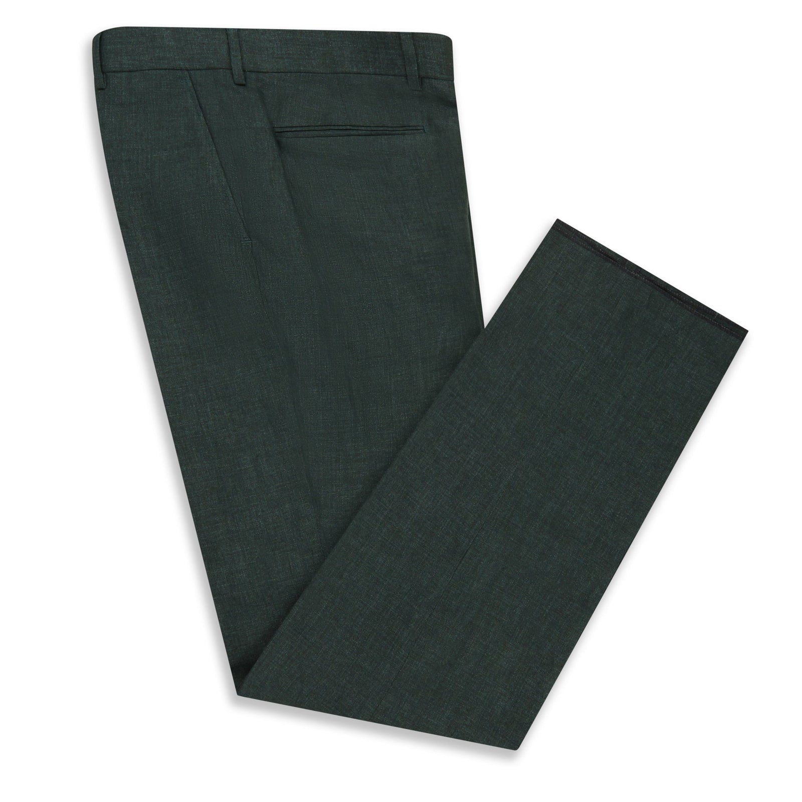 Barney Dark Green Linen Trousers