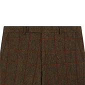 Barney Green Rust Windowpane Tweed Trouser