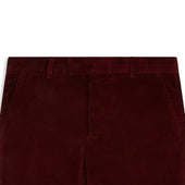 Thomas Burgundy Cotton Corduroy Trouser