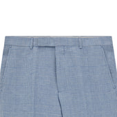 Barney Blue White Prince Of Wales Check Linen Trouser