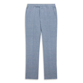 Barney Blue White Prince Of Wales Check Linen Trouser