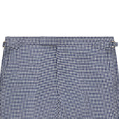 Barney Navy White Houndstooth Trouser
