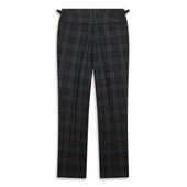 Barney Teal Black Check Evening Trouser