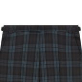 Barney Teal Black Check Evening Trouser