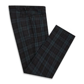 Barney Teal Black Check Evening Trouser