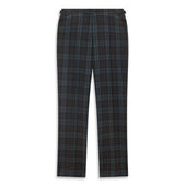 Barney Teal Black Check Evening Trouser