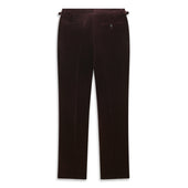 Barney Aubergine Velvet Trouser
