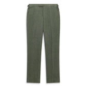 Barney Green Herringbone Linen Trouser