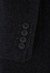 Warrington Charcoal Twill Wool and Cashmere Coat
