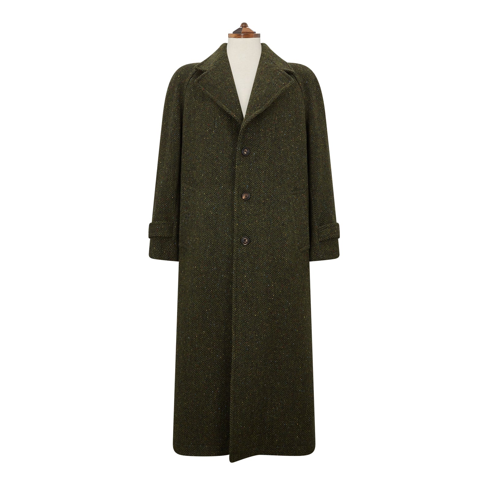 Harrogate Green Herringbone Coat