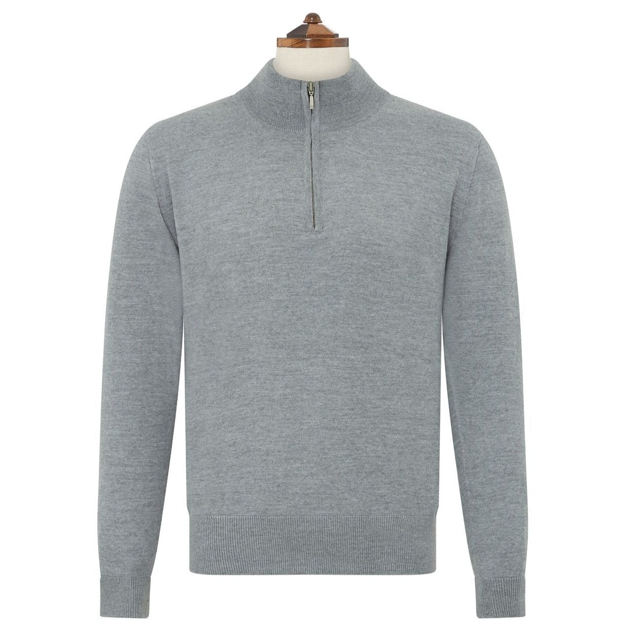 Kayden Grey Half Zip Long Sleeve Pullover