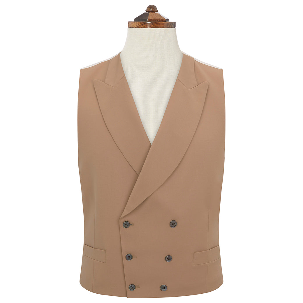 Hayward Buff Royal Gabardine Wool Waistcoat