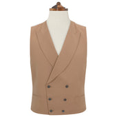Hayward Buff Royal Gabardine Wool Waistcoat