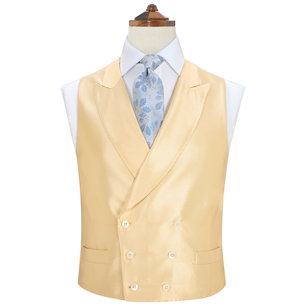Hayward Yellow Silk Twill Waistcoat