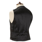 Hudson Black Grosgrain Silk and Cotton Waistcoat