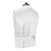 Hayward Beige Wave Cotton Linen Waistcoat