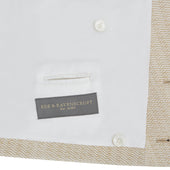Hayward Beige Wave Cotton Linen Waistcoat