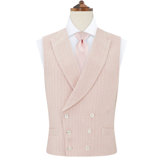 Hayward Pink Wave Cotton Linen Waistcoat