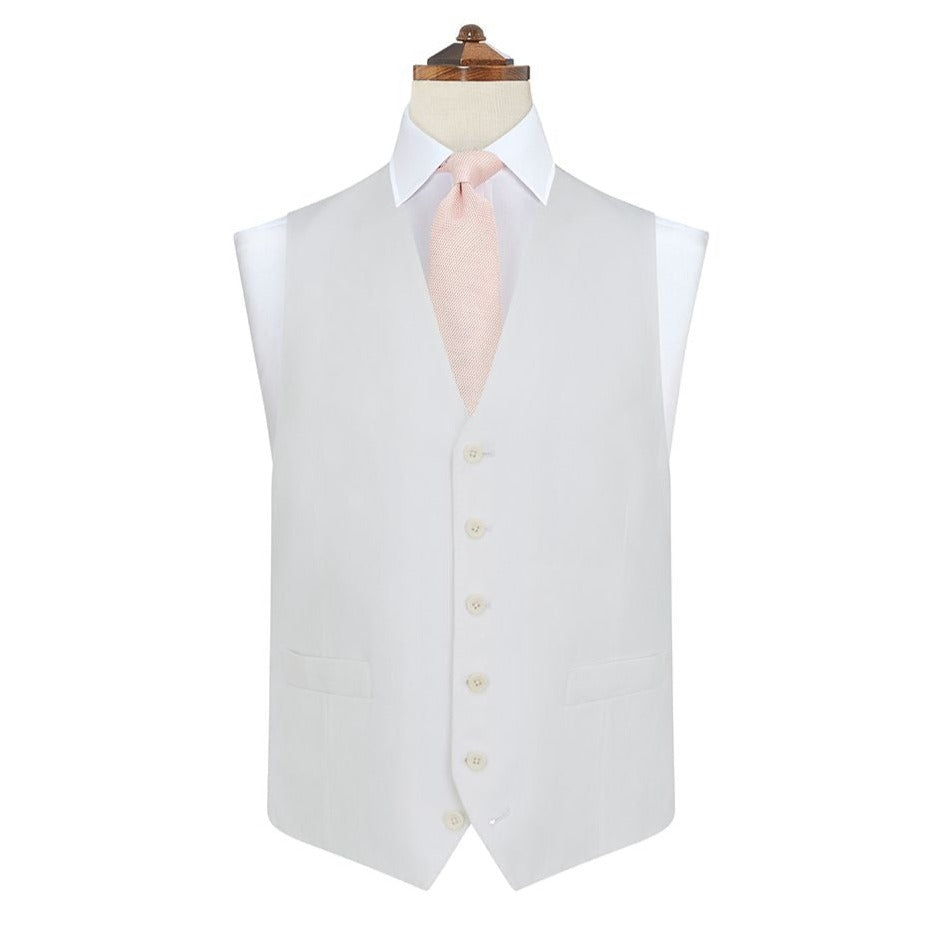 Hyde White Twill Linen Waistcoat