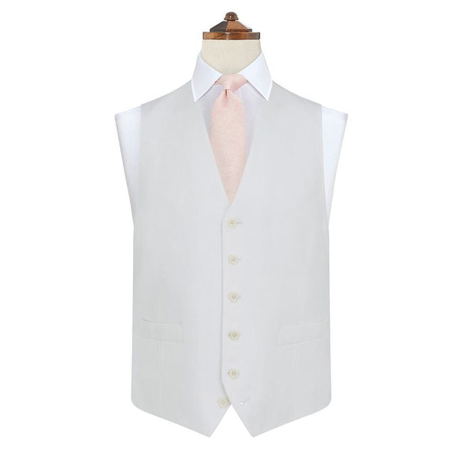 Hyde White Twill Linen Waistcoat