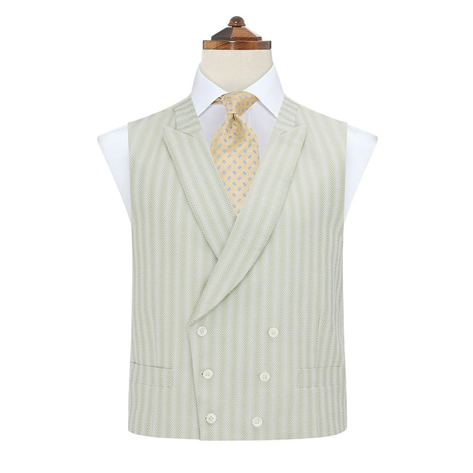 Hayward Pale Green Wool Silk Waistcoat