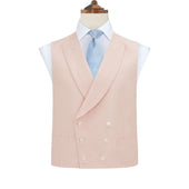 Hayward Pale Pink Geometric Wool Silk Waistcoat