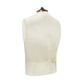 Hayward Pale Yellow Geometric Wool Silk Waistcoat
