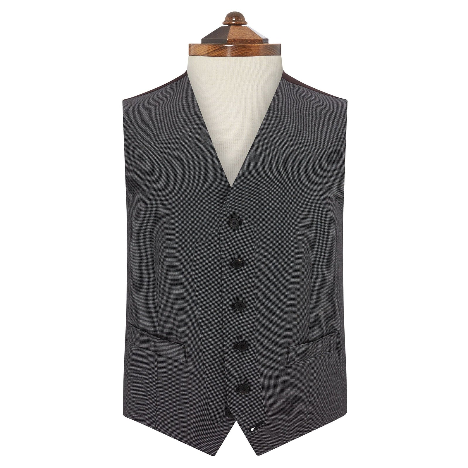 Hyde Charcoal Birdseye 150s Waistcoat