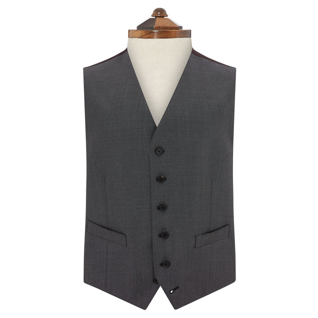 Hyde Charcoal Birdseye 150s Waistcoat