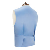 Hyde Pale Blue Royal Gaberdine Wool Waistcoat