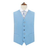 Hyde Pale Blue Royal Gaberdine Wool Waistcoat