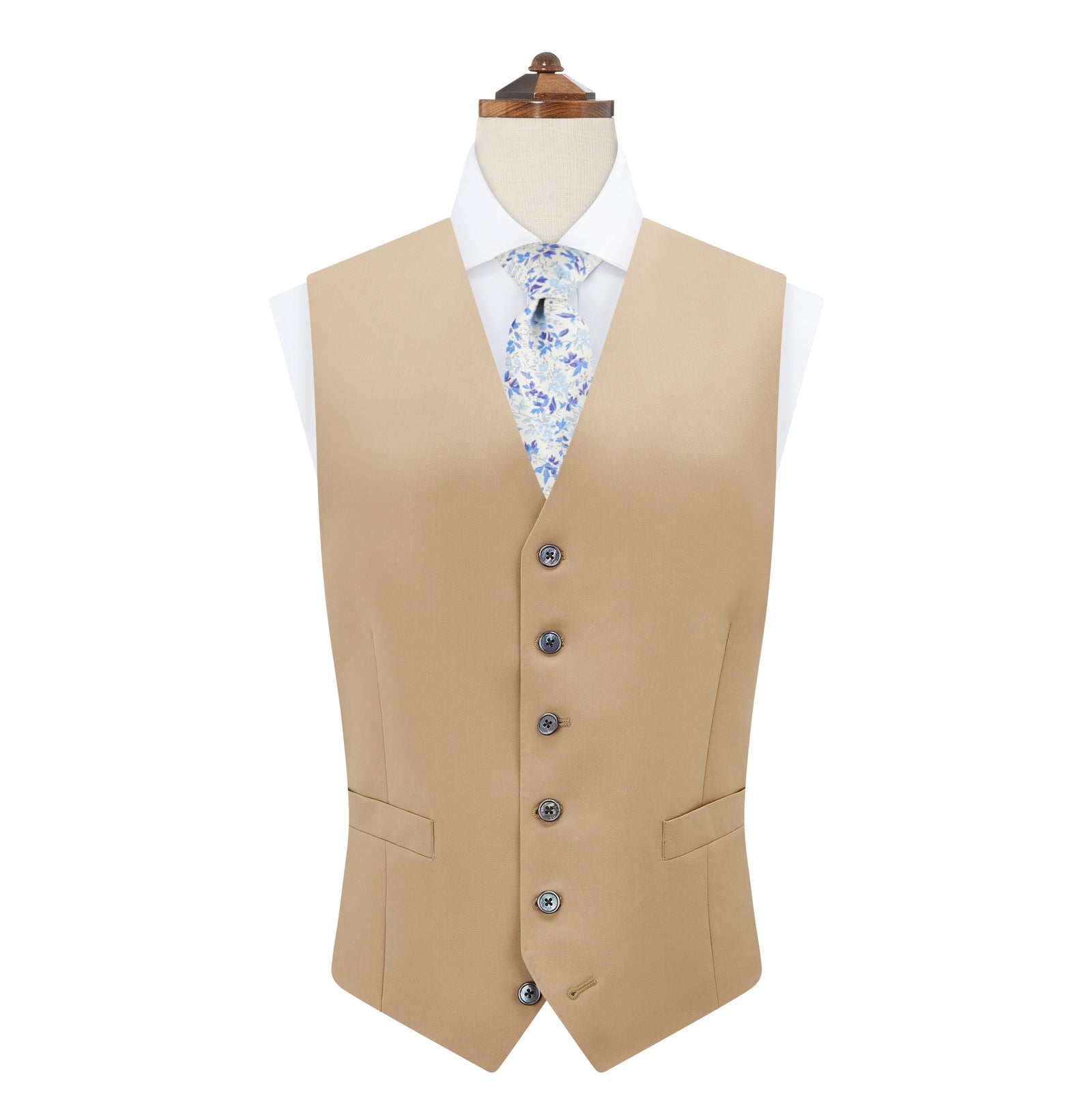 Hyde Buff Royal Gaberdine Wool Waistcoat