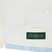 Hayward Blue White Houndstooth Silk Waistcoat