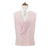 Hayward Pink White Houndstooth Silk Waistcoat