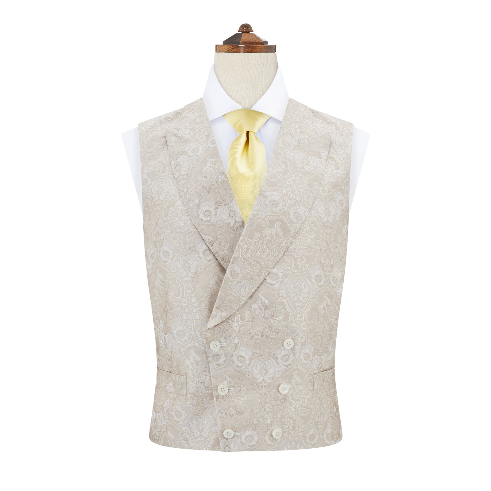 Hayward Ivory Paisley Jacquard Silk Waistcoat