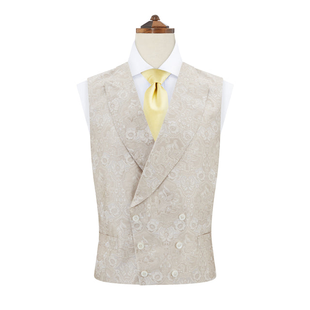 Hayward Ivory Paisley Jacquard Silk Waistcoat