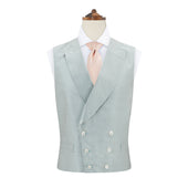 Hayward Green Cream Houndstooth Silk Waistcoat